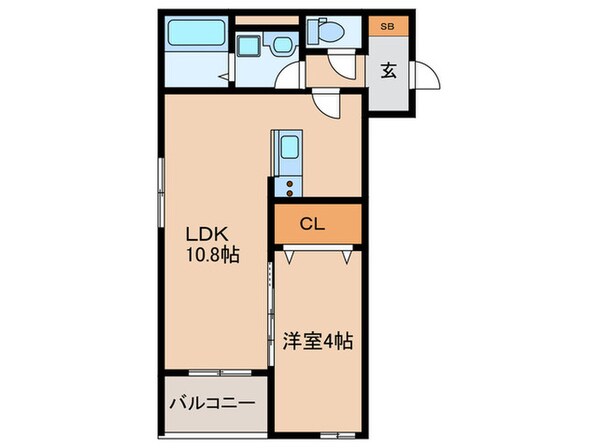 シャロム周船寺の物件間取画像